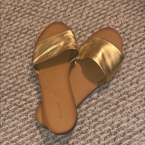 Gold Aldo Slides